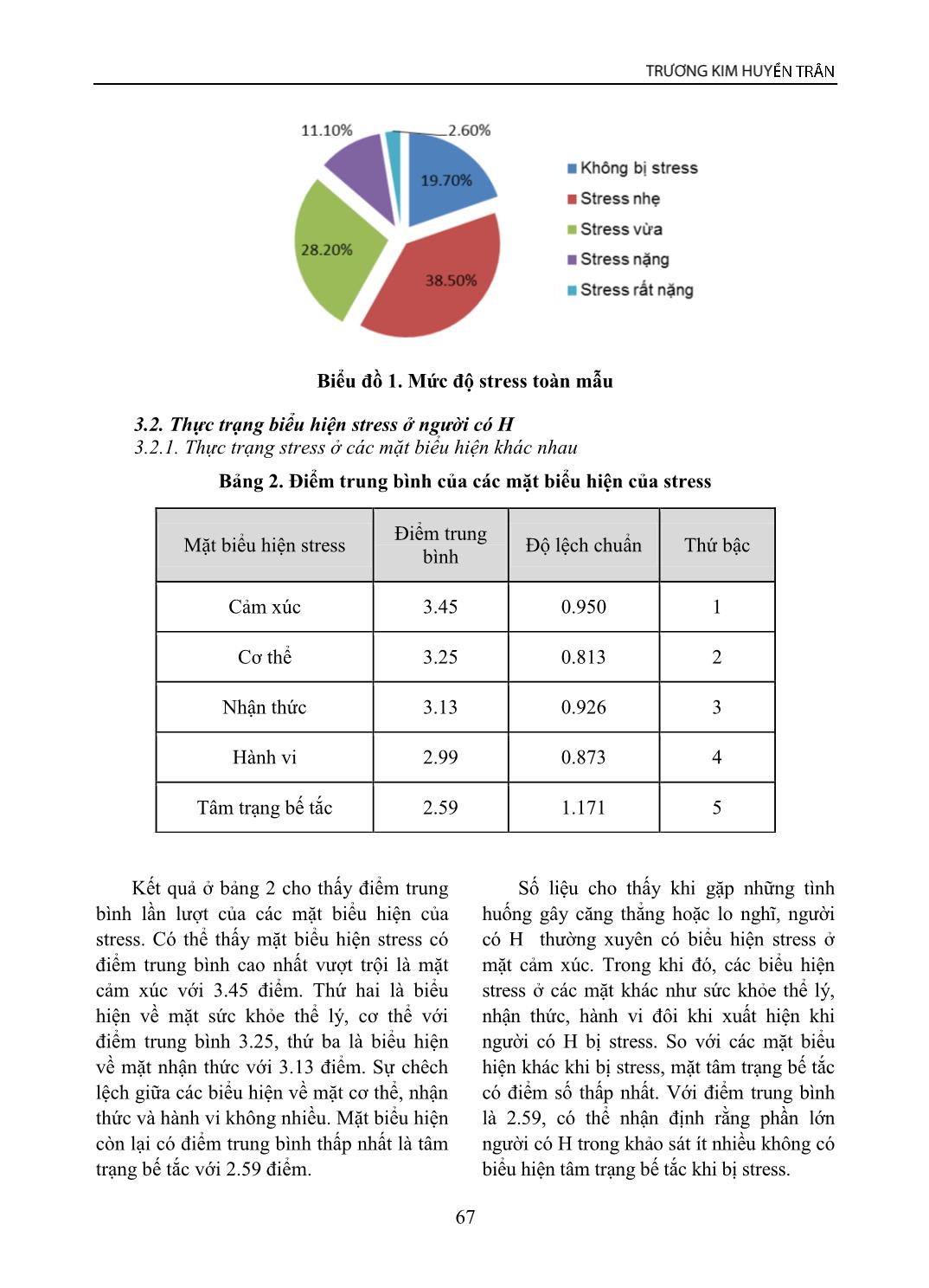 Biểu hiện stress ở người nhiễm HIV/AIDS tại Thành phố Hồ Chí Minh trang 3