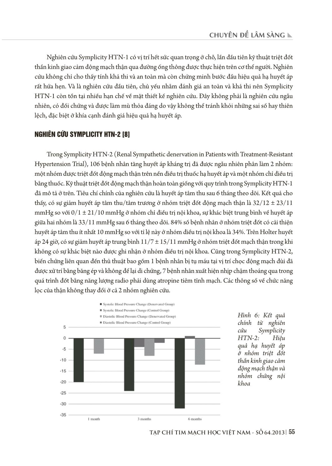 Hiệu quả hạ huyết áp của kỹ thuật triệt đốt thần kinh giao cảm động mạch thận bằng năng lượng sóng có tần số radio qua đường ống thông trong điều trị tăng huyết áp kháng trị trang 6