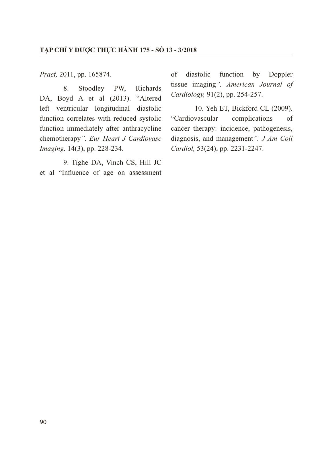 Nghiên cứu sự biến đổi các chỉ số doppler mô cơ tim ở bệnh nhân ung thư điều trị Anthracyclin trang 9
