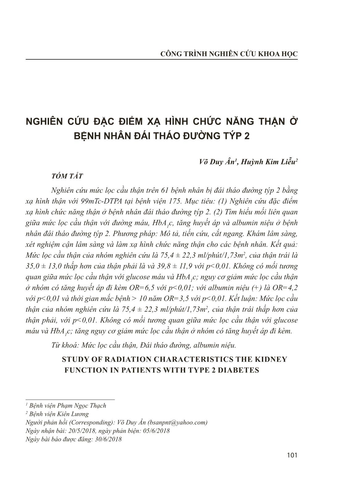 Nghiên cứu đặc điểm xạ hình chức năng thận ở bệnh nhân đái tháo đường týp 2 trang 1