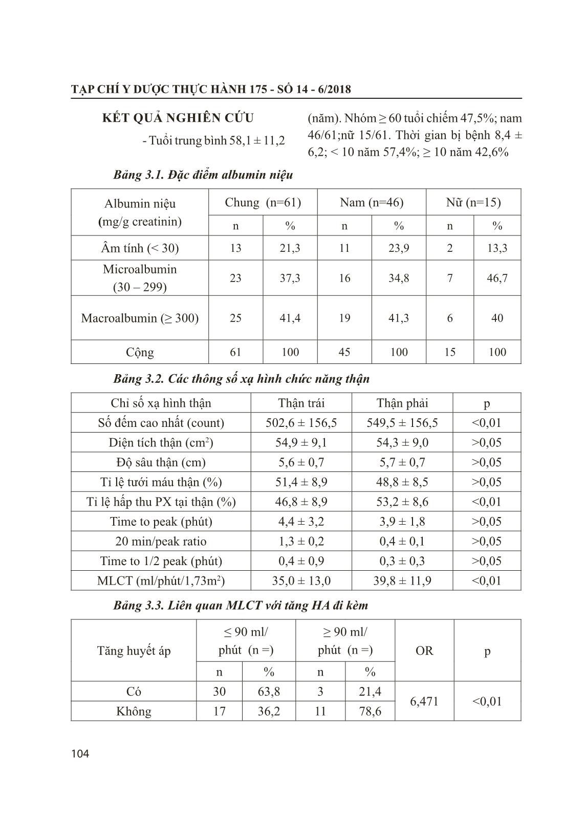 Nghiên cứu đặc điểm xạ hình chức năng thận ở bệnh nhân đái tháo đường týp 2 trang 4