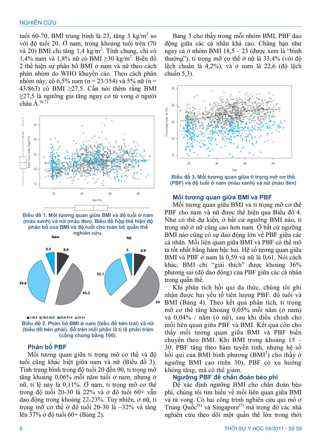 Phát triển tiêu chuẩn tỉ trọng mỡ cơ thể cho chẩn đoán béo phì ở người Việt trang 4