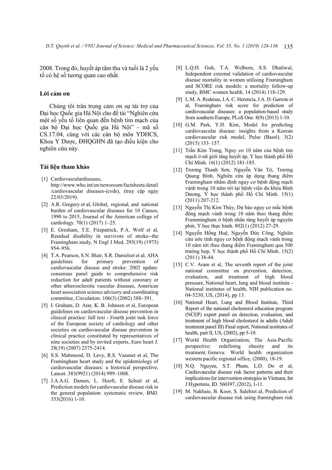 Nghiên cứu ứng dụng mô hình theo thang điểm Framingham dự đoán nguy cơ mắc bệnh tim mạch 10 năm trên nhóm nhân viên văn phòng tại Hà Nội trang 8