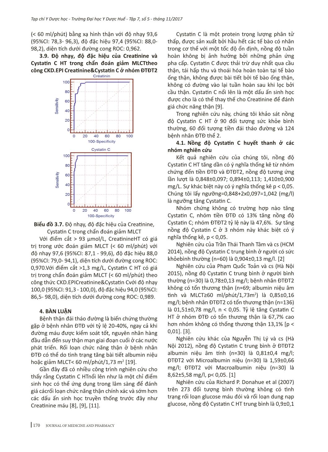 Nghiên cứu mối liên quan giữa nồng độ Cystatin C huyết thanh và chức năng thận ở bệnh nhân tiền đái tháo đường, đái tháo đường thể 2 trang 7