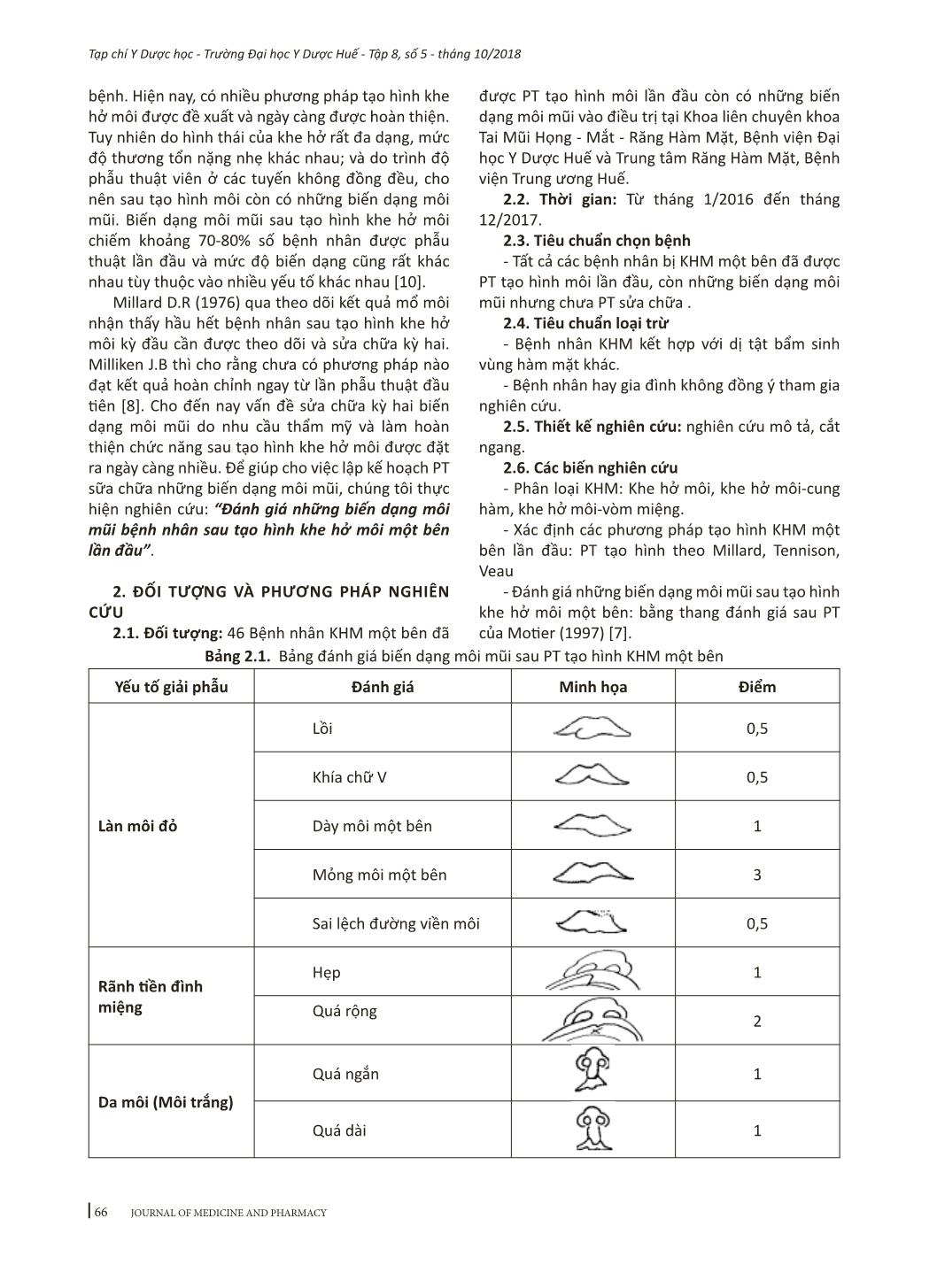 Đánh giá những biến dạng môi mũi bệnh nhân sau tạo hình khe hở môi một bên lần đầu trang 2