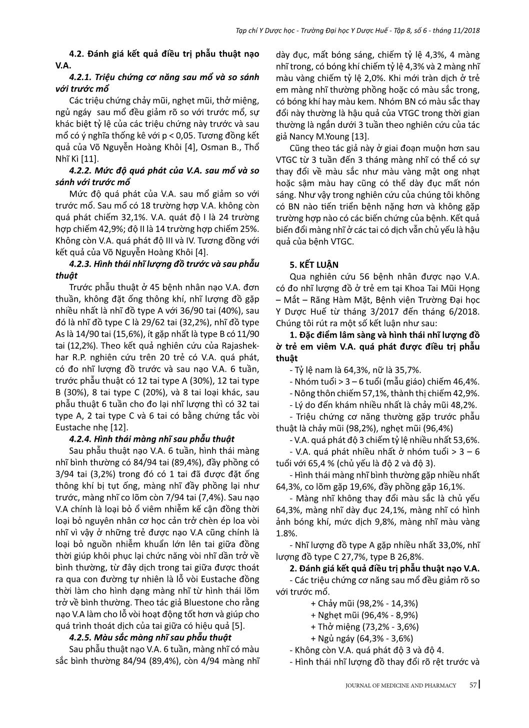 Nghiên cứu đặc điểm lâm sàng, hình thái nhĩ lượng đồ và kết quả điều trị phẫu thuật nạo V.A trang 8
