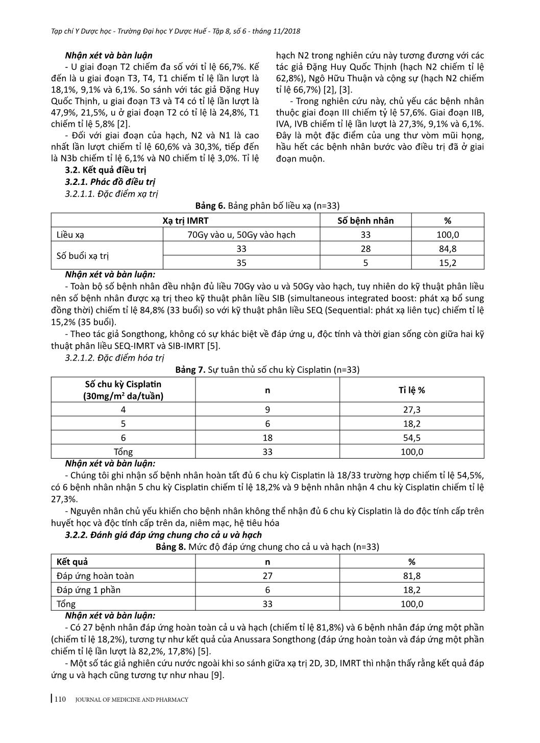 Nghiên cứu kết quả điều trị ung thư vòm mũi họng bằng xạ trị điều biến liều phối hợp hóa trị đồng thời tại Bệnh viện Trung ương Huế trang 6