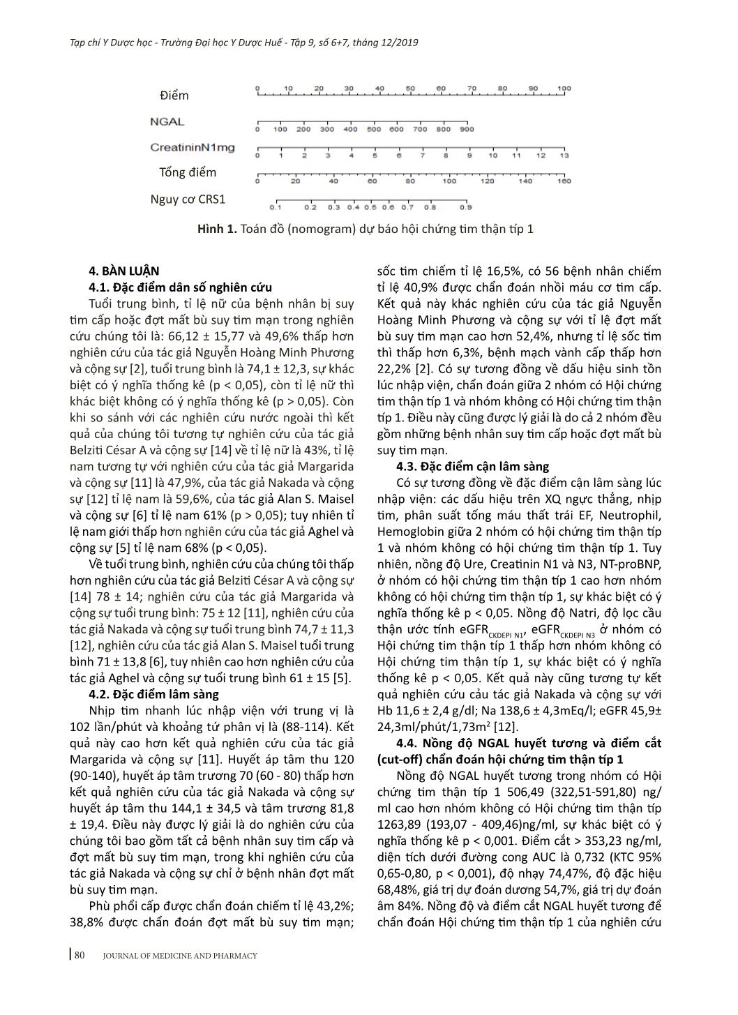 Nghiên cứu vai trò chất chỉ điểm sinh học NGAL huyết tương trong chẩn đoán hội chứng tim thận típ 1 trang 7