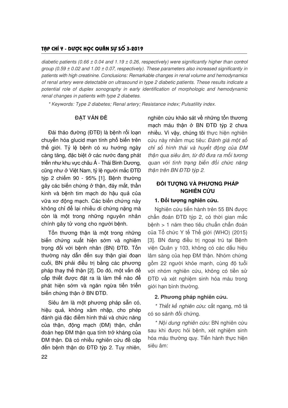Nghiên cứu một số chỉ số hình thái, chức năng thận và động mạch thận trên siêu âm doppler ở bệnh nhân đái tháo đường týp 2 trang 2