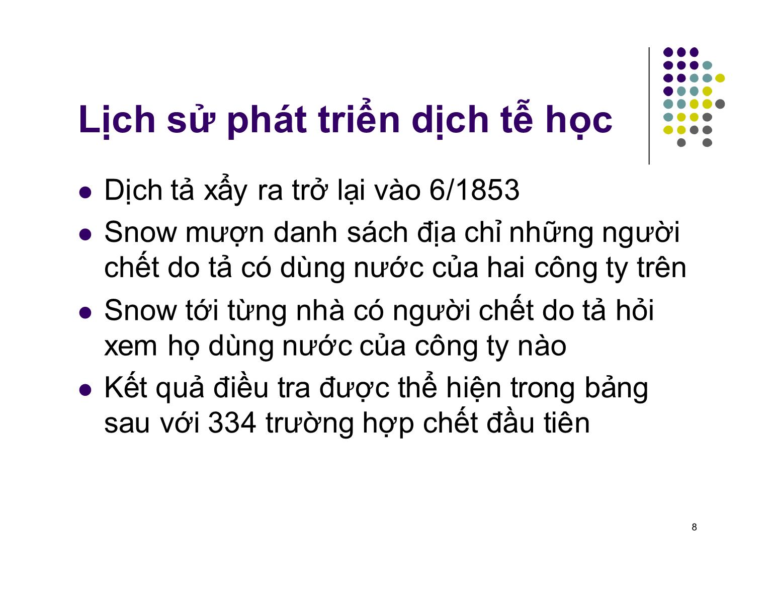 Bài giảng Giới thiệu dịch tễ học trang 8