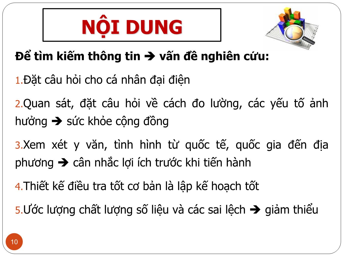 Bài giảng Điều tra sức khỏe cộng đồng - Lê Hoàng Ninh trang 10