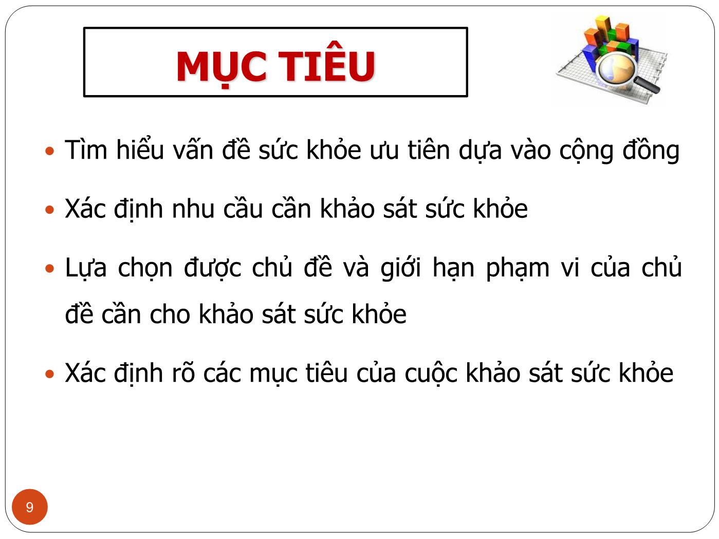 Bài giảng Điều tra sức khỏe cộng đồng - Lê Hoàng Ninh trang 9