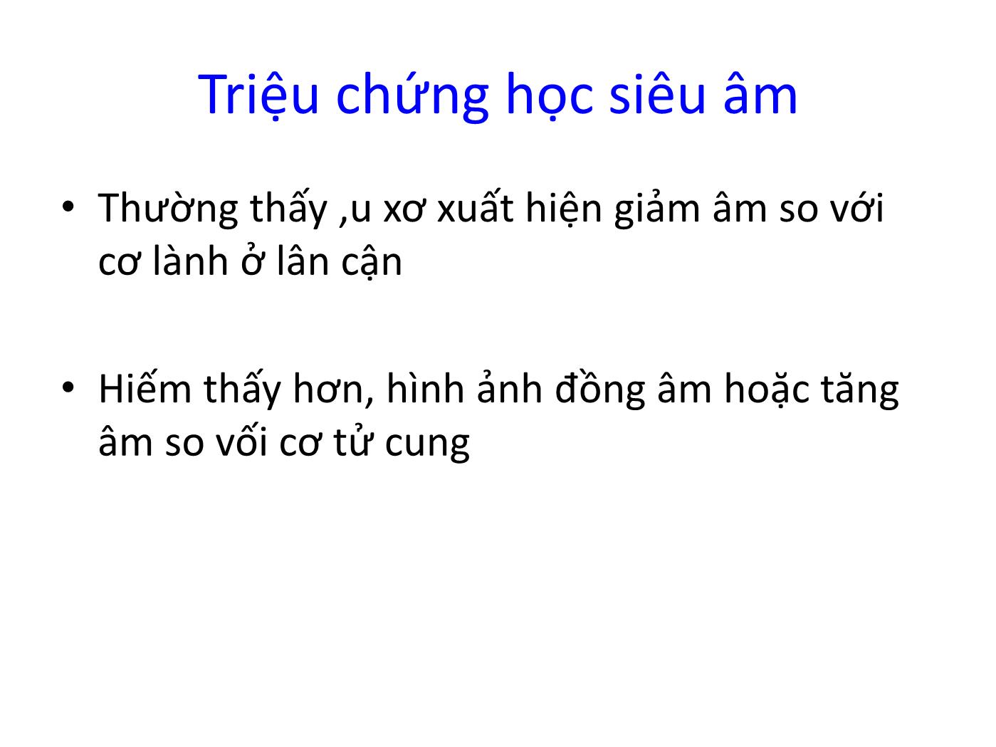 Bài giảng Bệnh học cơ tử cung trang 10