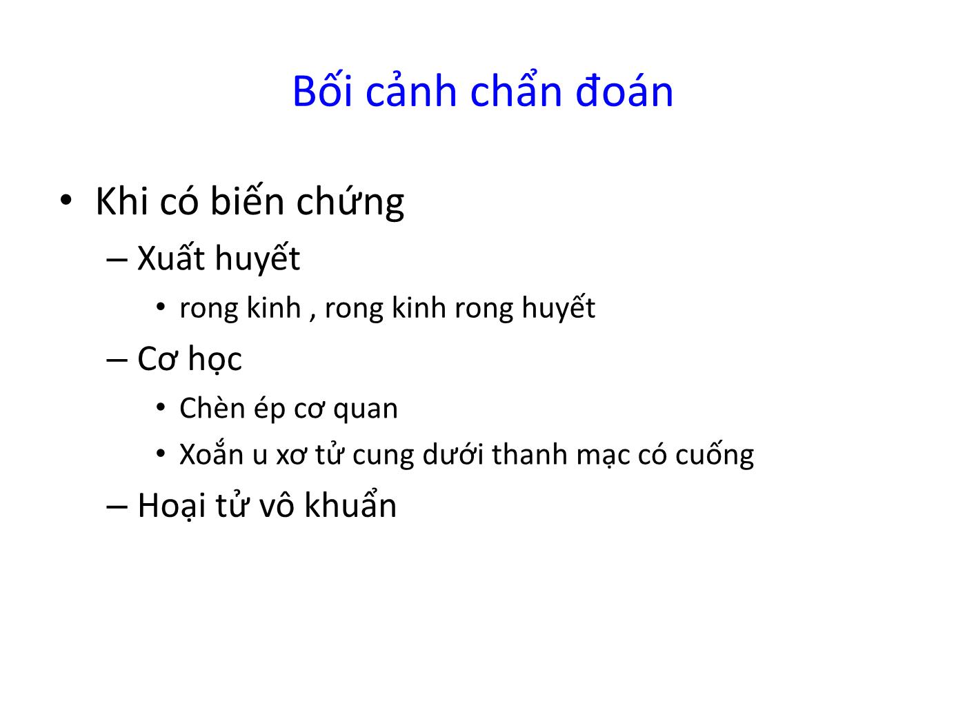 Bài giảng Bệnh học cơ tử cung trang 5