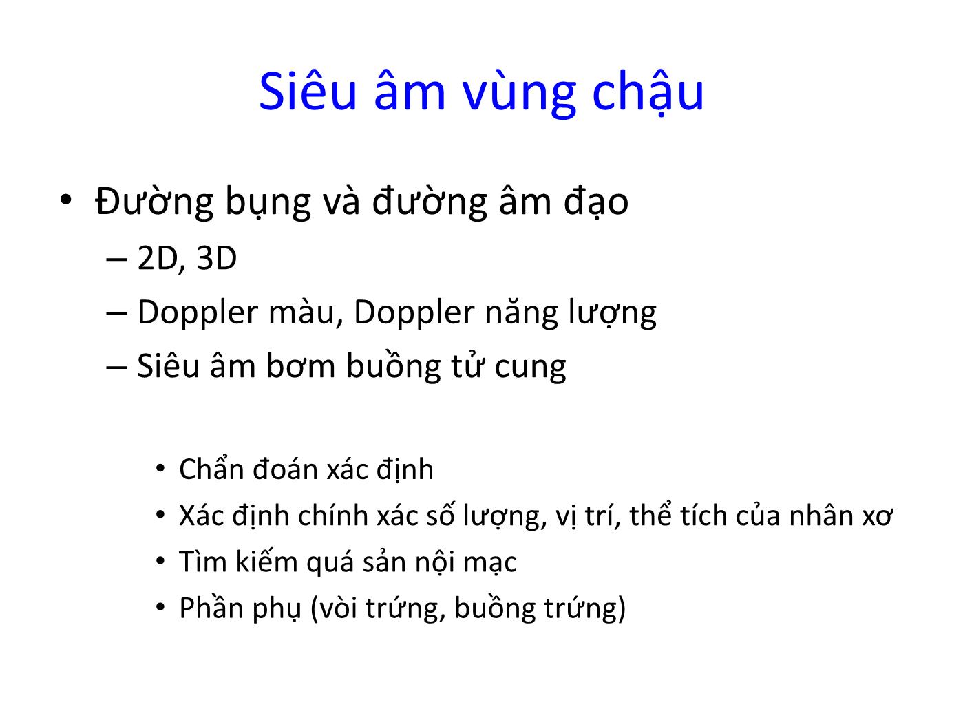 Bài giảng Bệnh học cơ tử cung trang 9