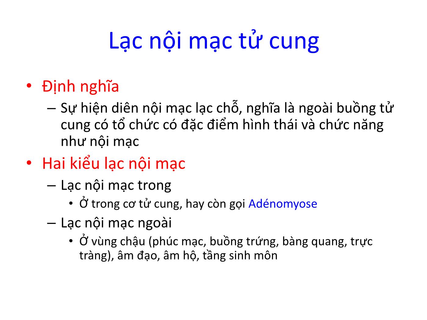 Bài giảng Bệnh lý cơ tử cung phần 2 trang 3