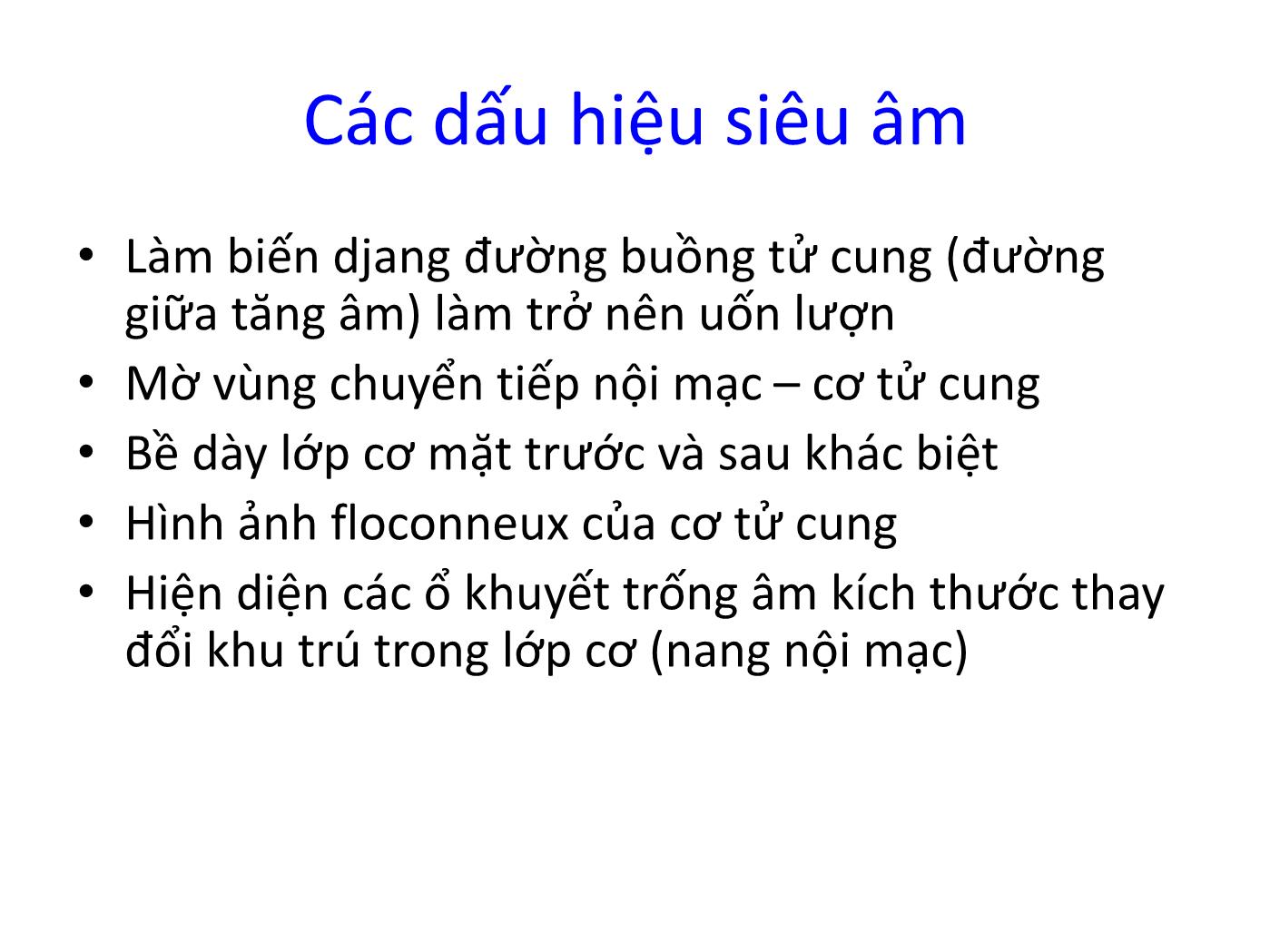 Bài giảng Bệnh lý cơ tử cung phần 2 trang 9