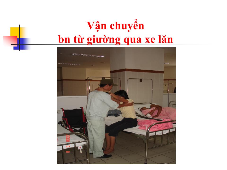 Bài giảng Phương pháp vận chuyển bệnh nhân - Lê Thị Nhân trang 7