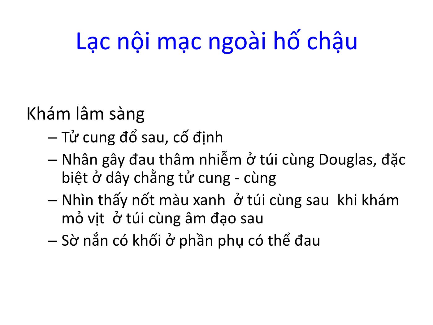 Bài giảng Lạc nội mạc ngoài tử cung trang 6