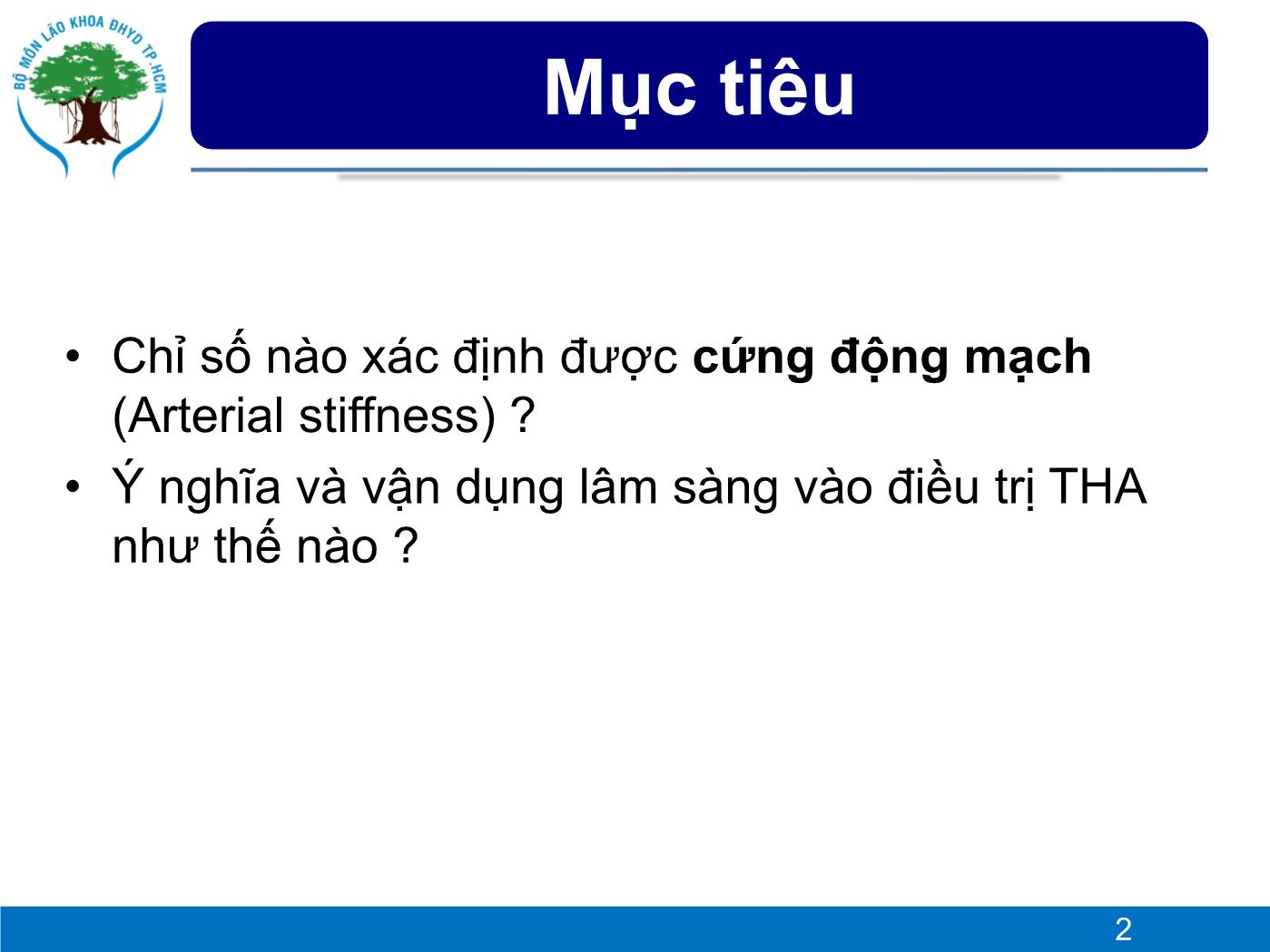 Đề tài Lão hoá động mạch: Vai trò huyết áp trung tâm trong thực hành lâm sàng - Nguyễn Văn Trí trang 2