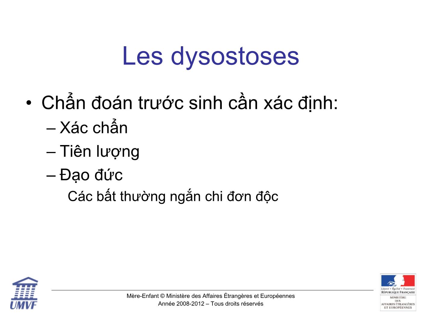 Đề tài Khảo sát chi thai Rối loạn phát triển xương - Dysostoses trang 3