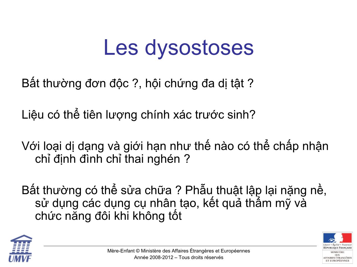 Đề tài Khảo sát chi thai Rối loạn phát triển xương - Dysostoses trang 4