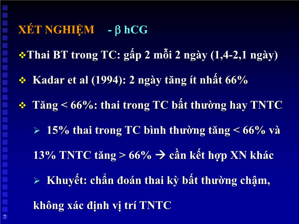 Bài giảng Thai ngoài tử cung - Huỳnh Văn Nhàn trang 7