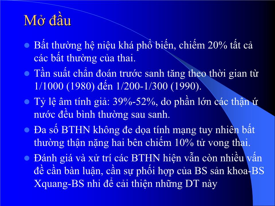 Bài giảng Bất thường hệ niệu - Hà Tố Nguyên trang 2