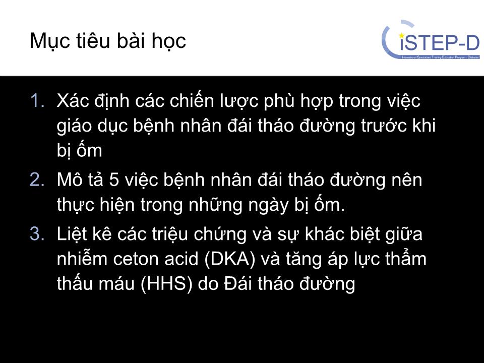 Chăm sóc bệnh nhân ĐTĐ trong những ngày bị ốm (bệnh khác) trang 2