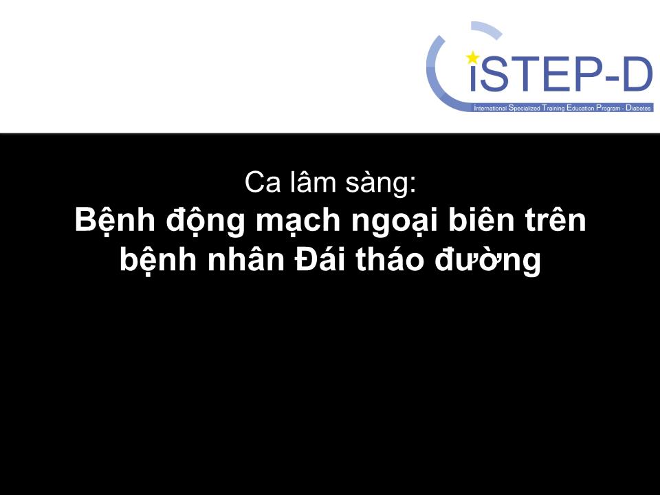 Đề tài Bệnh động mạch ngoại biên trên bệnh nhân Đái tháo đường trang 1