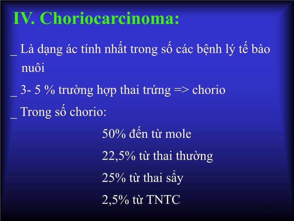 Bài giảng Siêu âm chẩn đoán bệnh lý tế bào nuôi - Huỳnh Văn Nhàn trang 10