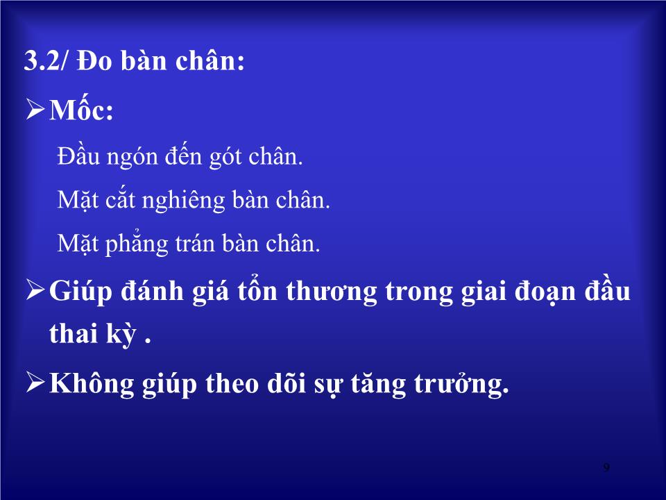 Bài giảng Siêu âm trong chẩn đoán sự sống và tăng trưởng thai nhi - Huỳnh Văn Nhàn trang 9