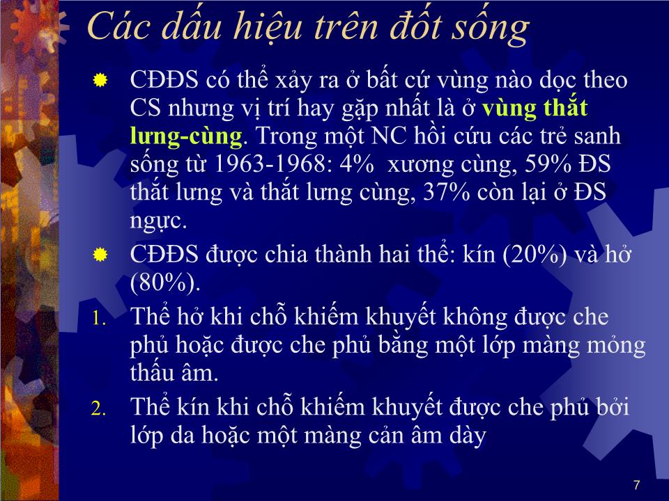 Bài giảng Dị tật cột sống - Hà Tố Nguyên trang 7