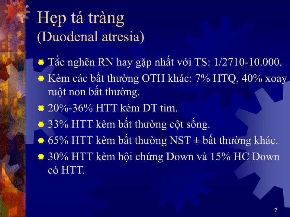 Bài giảng Bất thường ống tiêu hoá - Hà Tố Nguyên trang 7