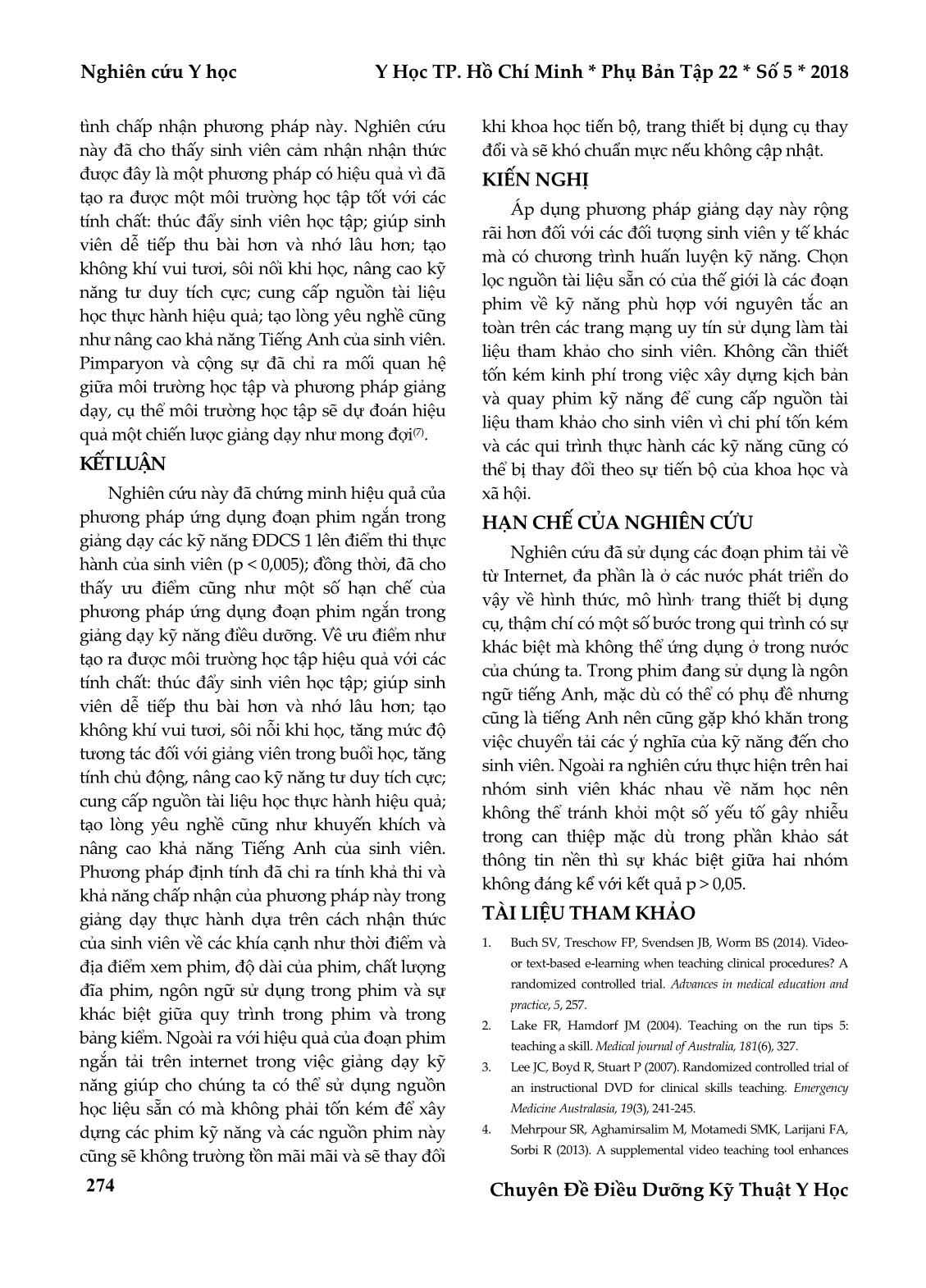 Hiệu quả của ứng dụng đoạn phim ngắn trong phương pháp giảng dạy kỹ năng điều dưỡng trang 10