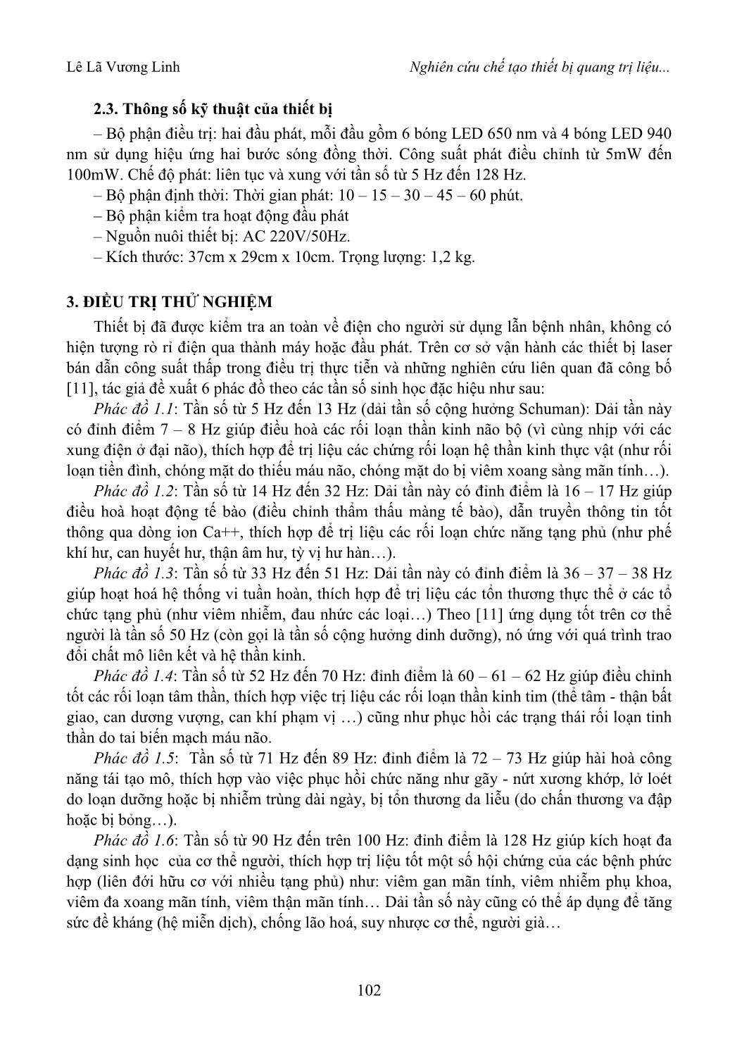 Nghiên cứu chế tạo thiết bị quang trị liệu bằng công nghệ Diode phát quang ứng dụng trong vật lý trị liệu trang 5