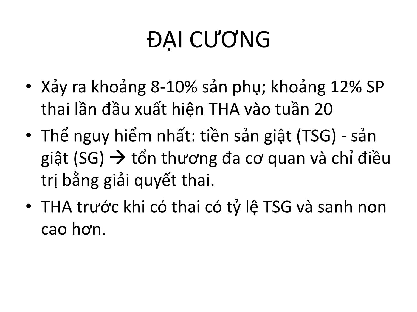 Bài giảng Cập nhật điều trị tăng huyết áp trong thai kỳ - Nguyễn Thị Hậu trang 3