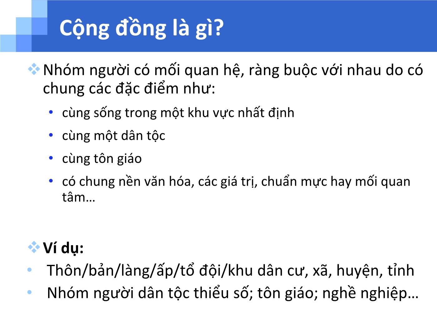 Bài giảng Phát triển cộng đồng trong nâng cao sức khỏe - Trương Quang Tiến trang 4