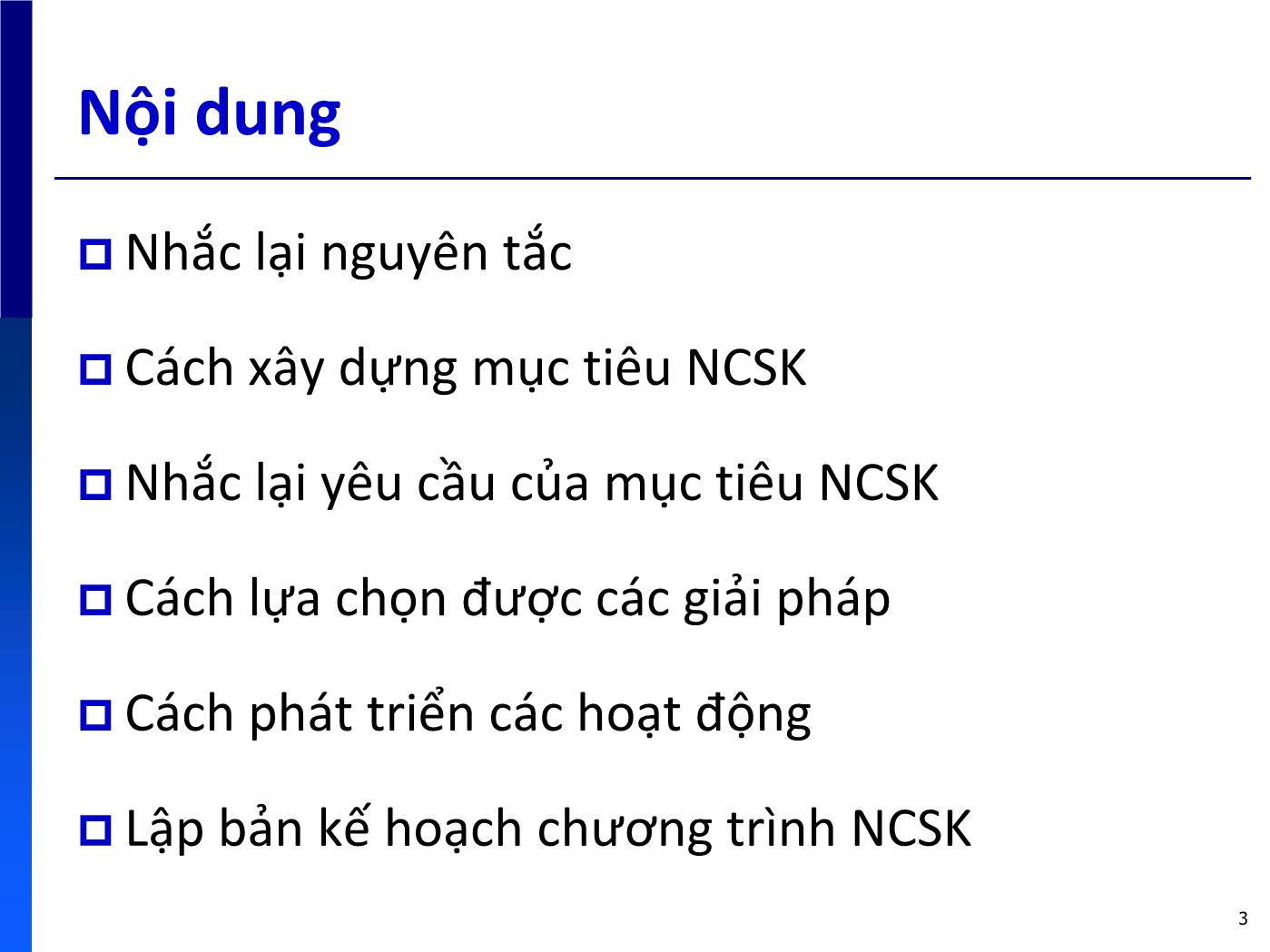 Bài giảng Lập kế hoạch Chương trình nâng cao sức khỏe - Trương Quang Tiến trang 3