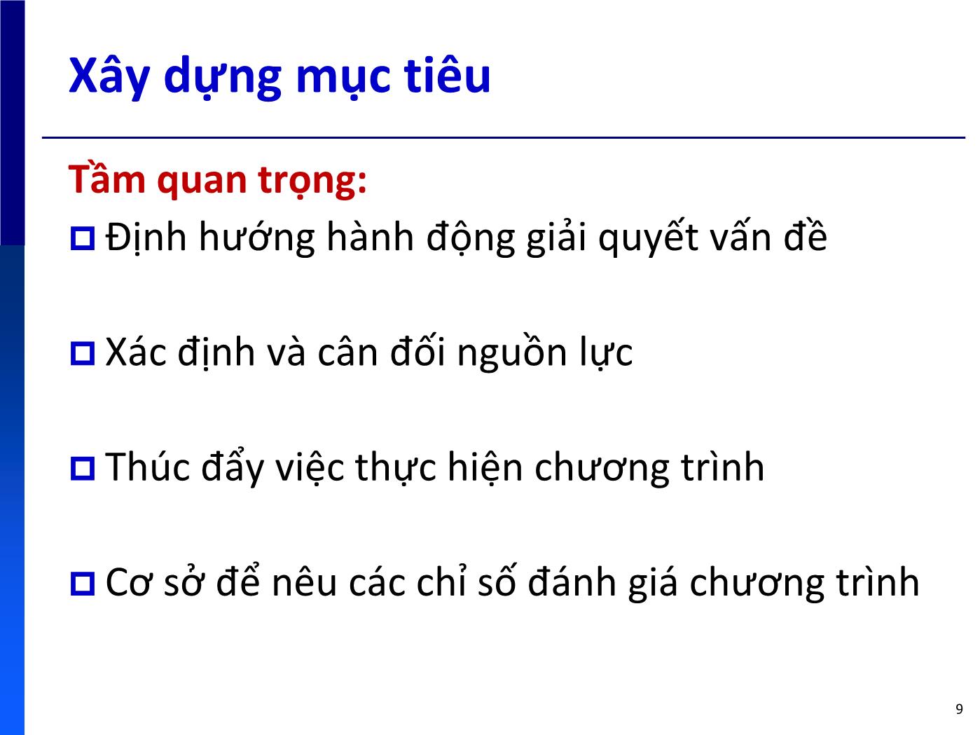 Bài giảng Lập kế hoạch Chương trình nâng cao sức khỏe - Trương Quang Tiến trang 9