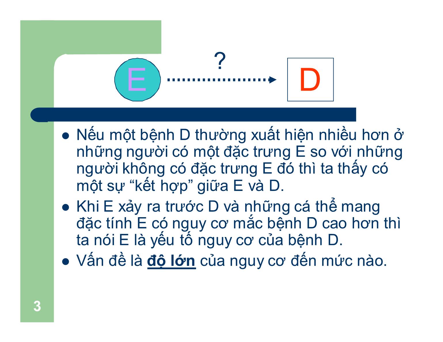 Bài giảng Dịch tễ học cơ bản - Bài 3: Đo lường sự kết hợp trang 3