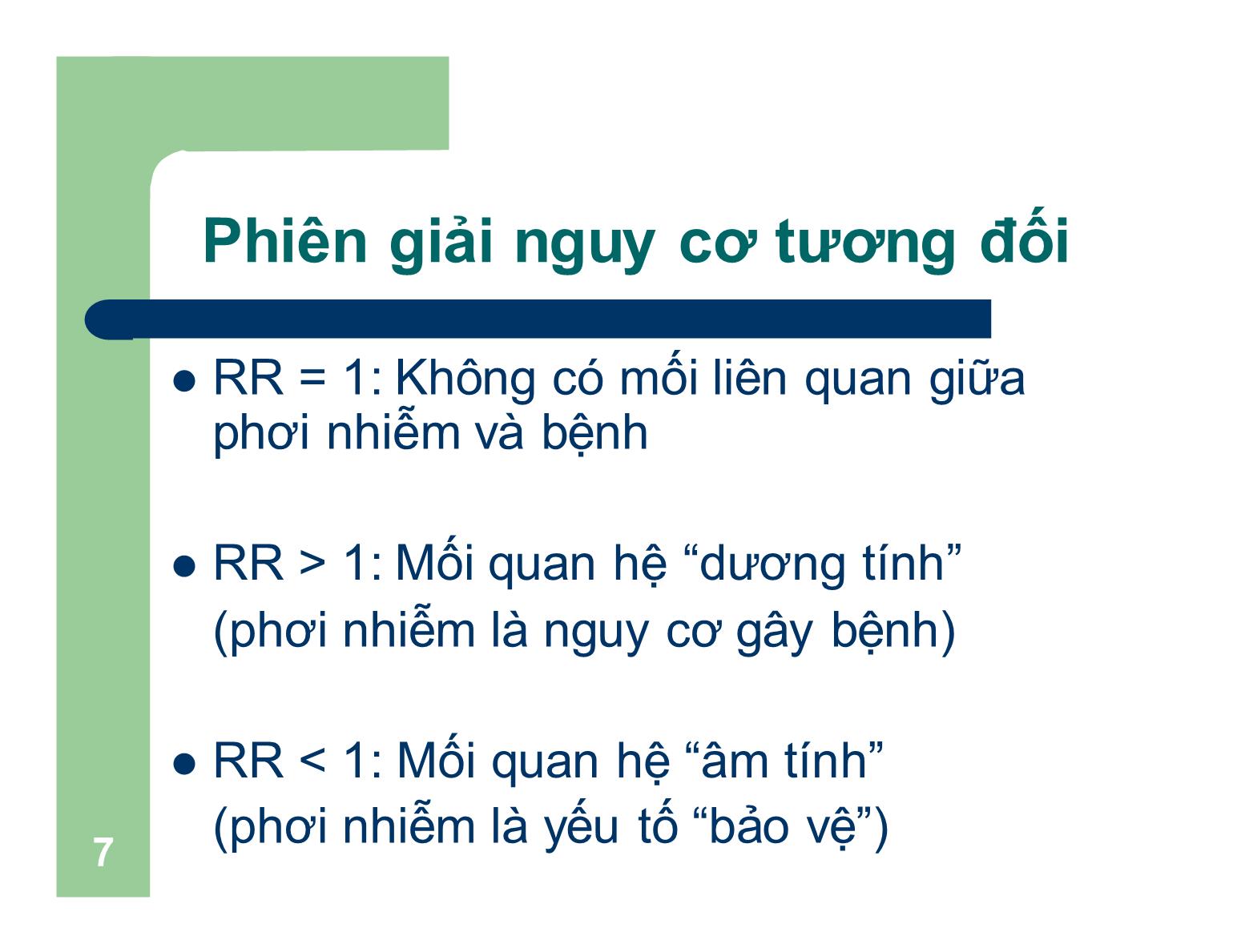 Bài giảng Dịch tễ học cơ bản - Bài 3: Đo lường sự kết hợp trang 7