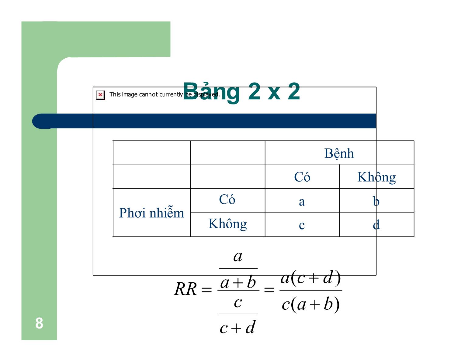 Bài giảng Dịch tễ học cơ bản - Bài 3: Đo lường sự kết hợp trang 8