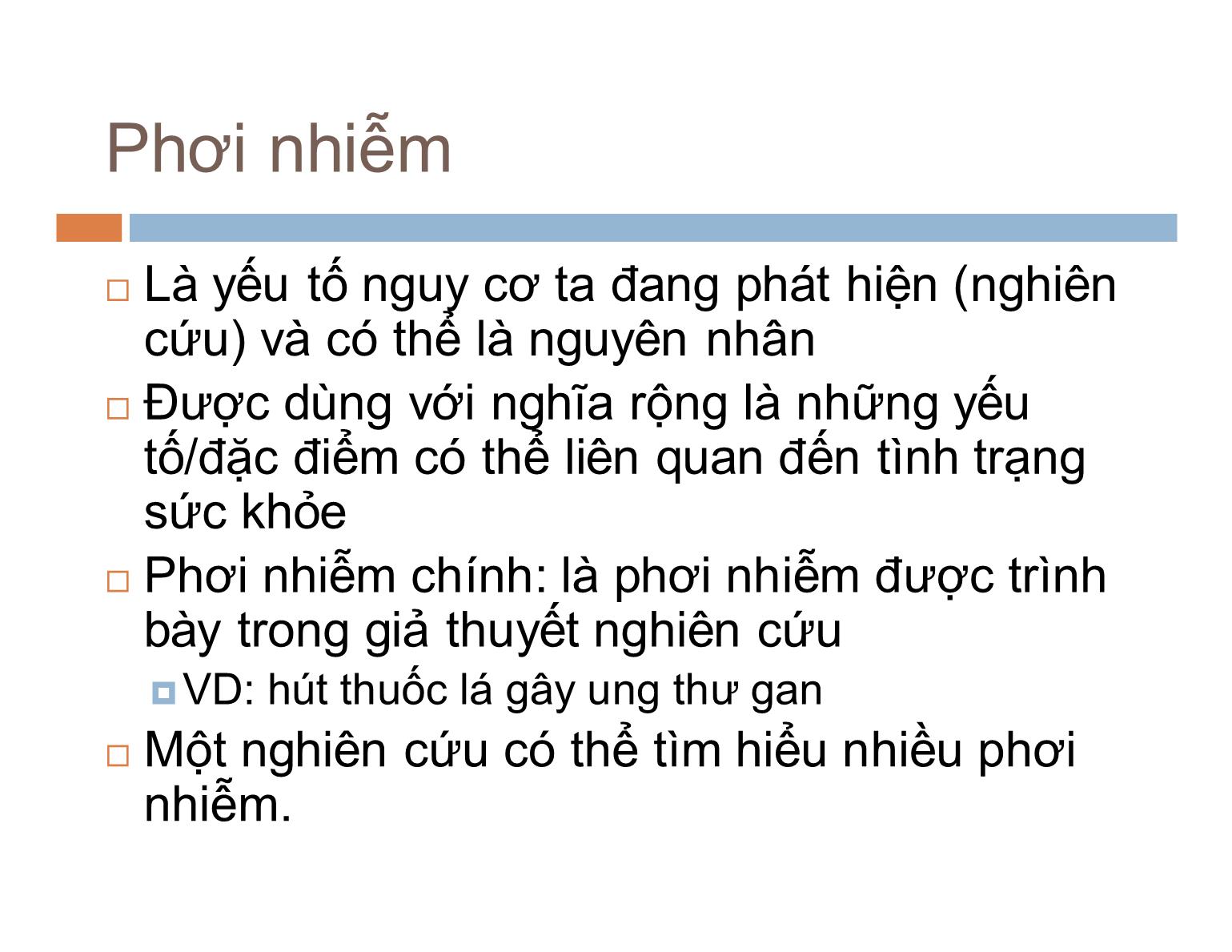 Bài giảng Dịch tễ học - Bài: Các thiết kế nghiên cứu dịch tễ học trang 6