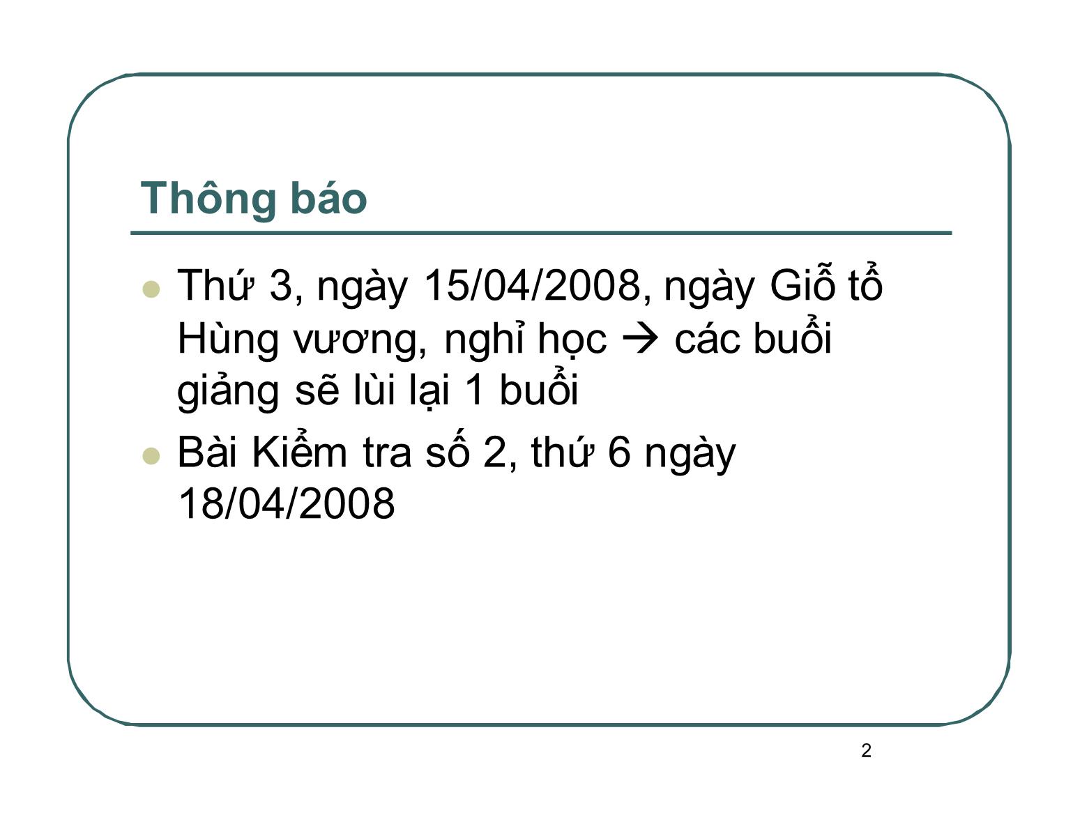 Bài giảng Dịch tễ học - Bài: Giám sát y tế công cộng - Nguyễn Trọng Hà trang 2