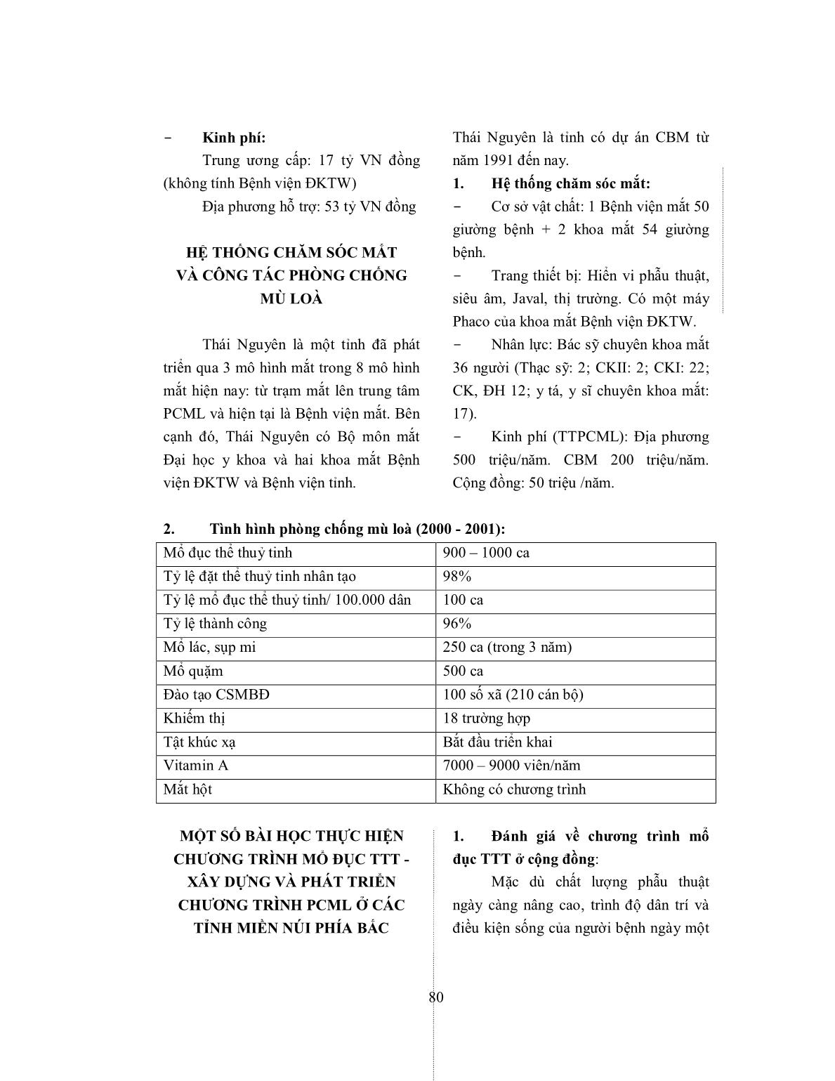 Vai trò của y tế cơ sở trong công tác mổ đục thể thuỷ tinh và phát triển chương trình phòng chống mù loà cho nhân dân tỉnh Gia Lai trang 5