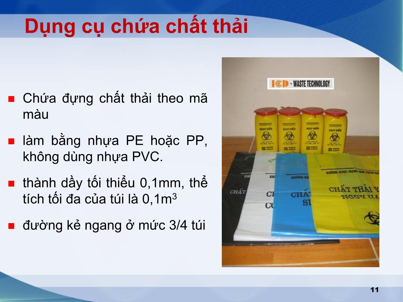 Bài giảng Xử lý chất thải phòng xét nghiệm trang 10