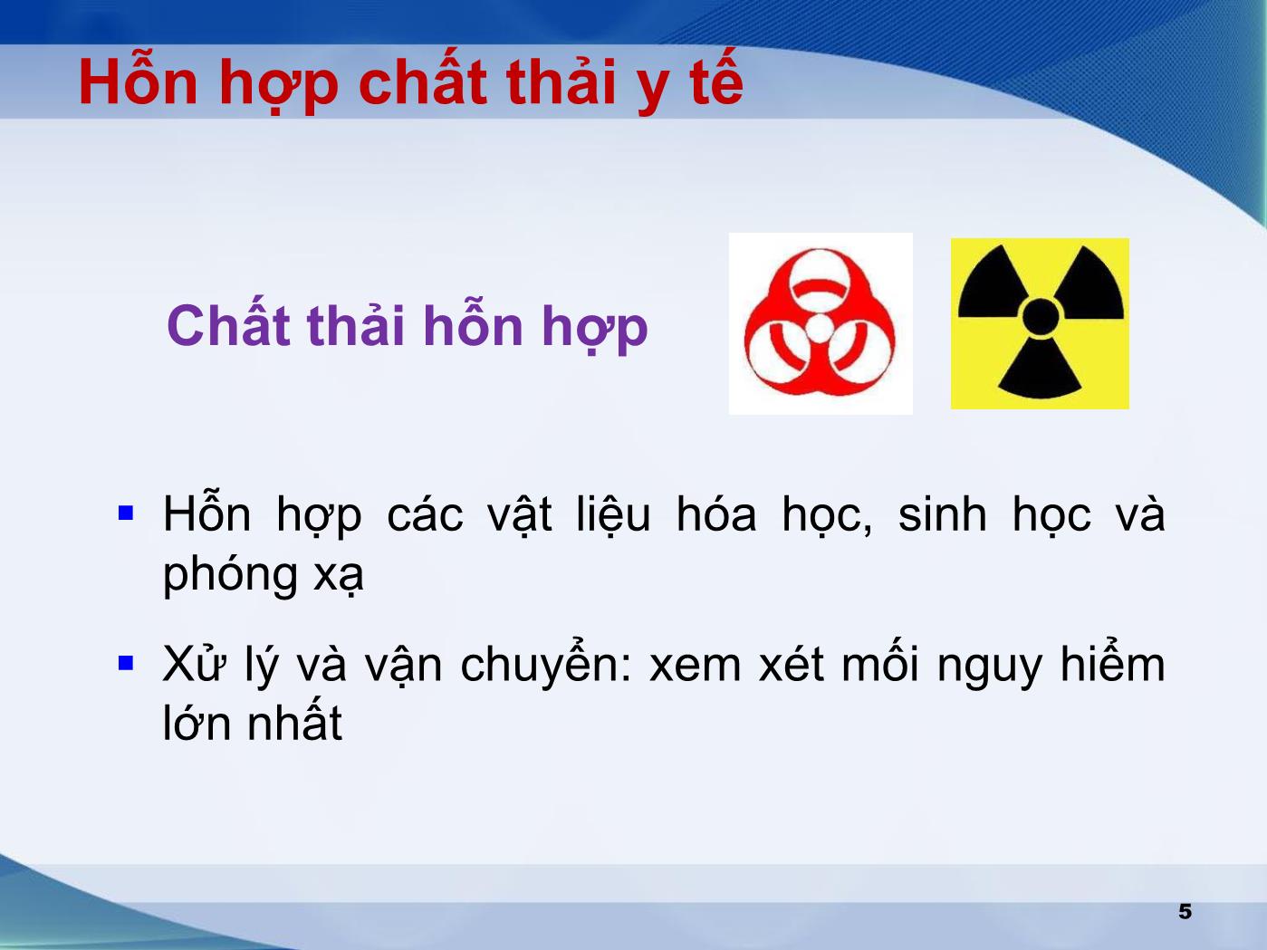 Bài giảng Xử lý chất thải phòng xét nghiệm trang 5