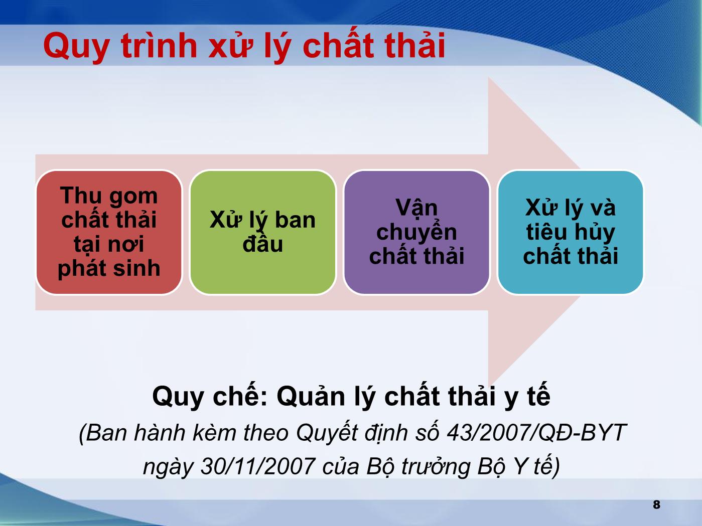 Bài giảng Xử lý chất thải phòng xét nghiệm trang 8