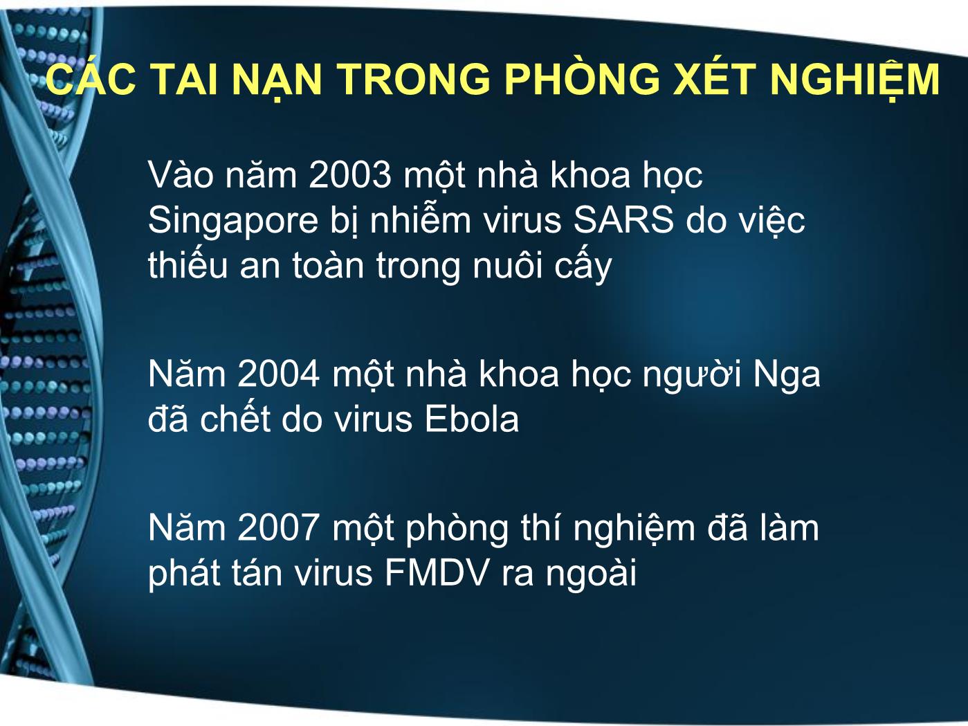 Phòng ngừa và xử lý sự cố trong phòng xét nghiệm trang 3